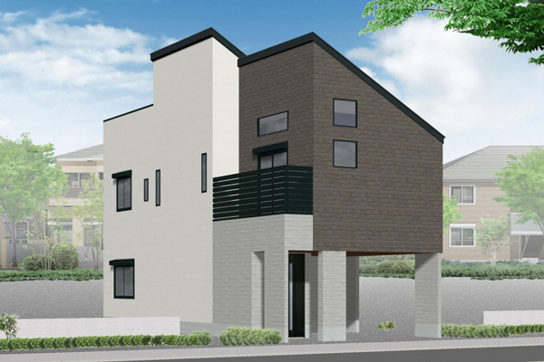 「学芸大学」 新築分譲住宅 B号棟 建物完成予想パース