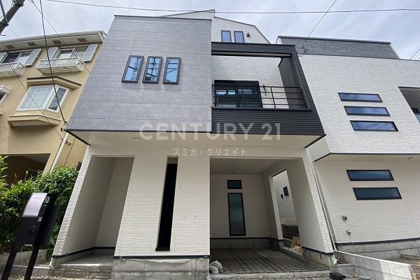 目黒区碑文谷一丁目 新築分譲住宅/A号棟 建物外観(2023.7撮影)