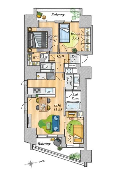 グランスイート白金高輪 間取図