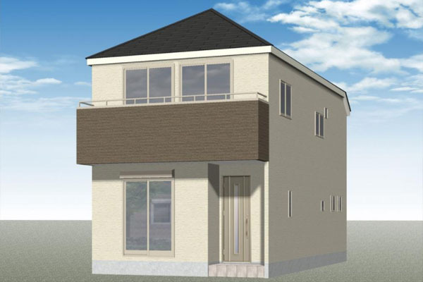 大田区中央8丁目 新築分譲住宅 1号棟 建物完成予想パース