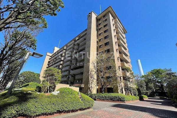 多摩川ハイム1号棟 建物外観(2023.4撮影)