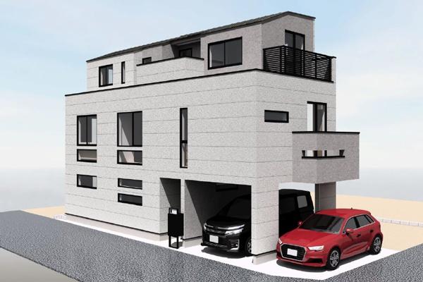 「三軒茶屋」 新築一戸建て/B号棟 建物完成予想パース