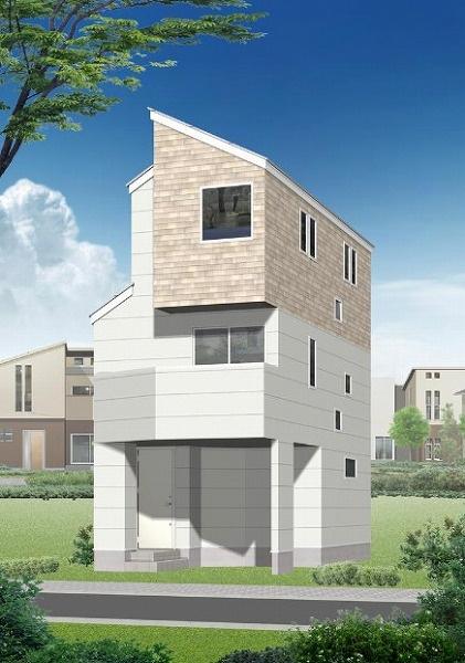 「武蔵新田」　新築分譲住宅　B号棟 建物完成予想パース
