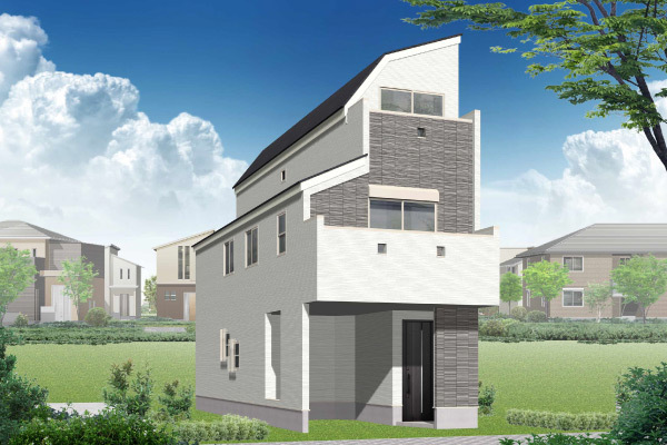 「蒲田」 新築分譲住宅 1号棟 建物完成予想パース