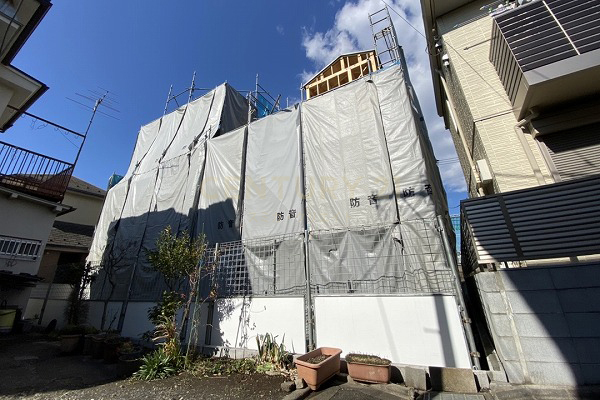 世田谷区中町3丁目 新築分譲住宅 2号棟 建物外観(2021.1撮影)