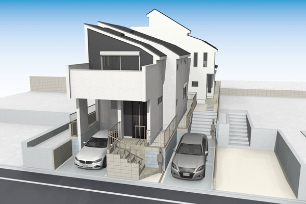 「等々力」 新築一戸建て 建物完成予想パース