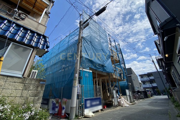 「蒲田」 新築分譲住宅 1号棟 販売現地(2022.5撮影)