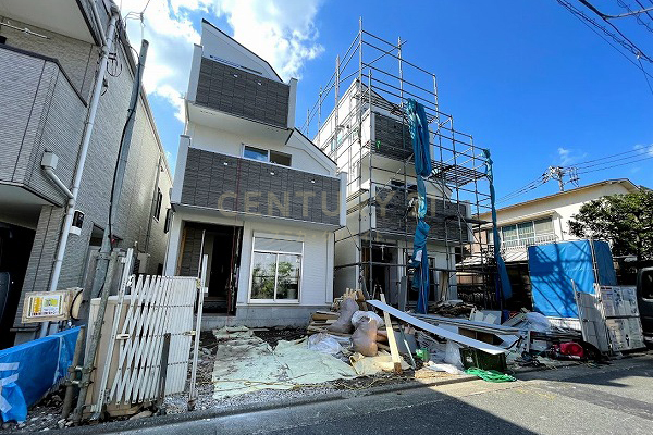 「矢口渡」 新築分譲住宅 1号棟 外観(2021/10撮影)