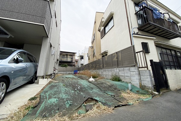 世田谷区羽根木一丁目 売地 販売現地(2020.12撮影)