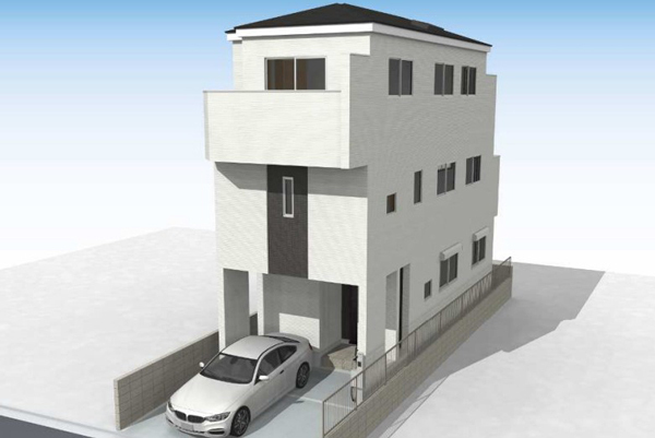 「千歳船橋」 新築分譲住宅 建物完成予想パース