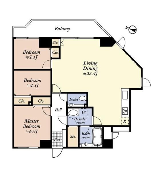 エクセルシオール世田谷桜丘 間取図