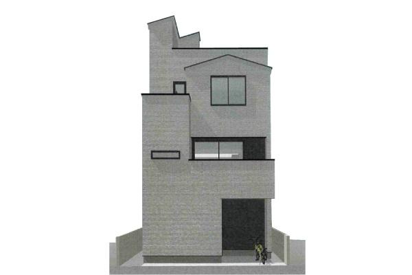 「武蔵小山」 建築条件付き売地 参考建物プラン完成予想パース